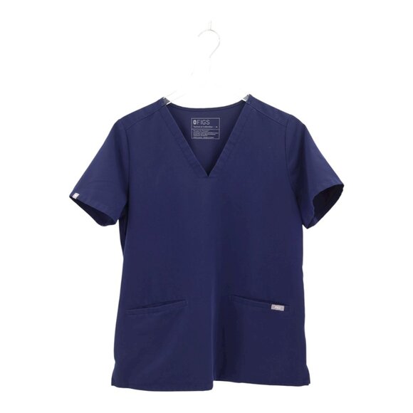 FIGS Women’s Casma Scrub Top Navy Blue Size Medium Technical Comfort F1100 - Picture 3 of 16